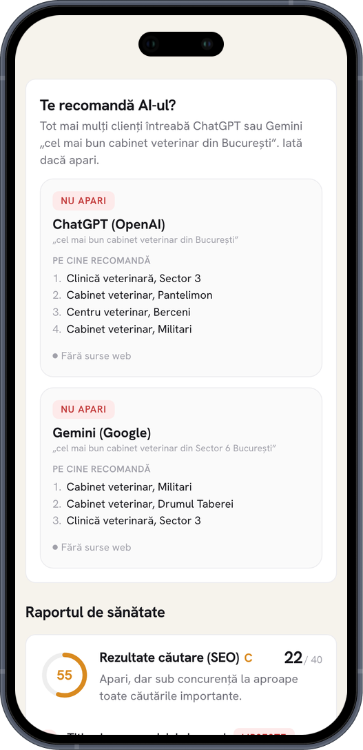 Raportul Patro: dacă ChatGPT și Gemini te recomandă sau nu